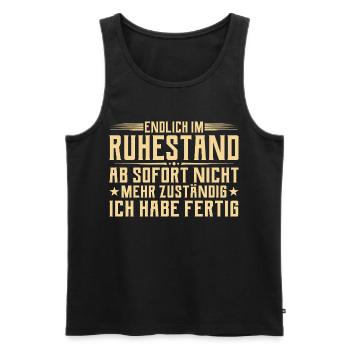 Retraite Plus responsable - Retraité - Débardeur bio Premium Homme - noir - Devant - Michal (187cm)