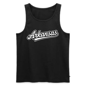 Arkansas - Souvenir USA State Design - Männer Premium Bio Tank Top - Schwarz - Vorne - AI Model Male 178 light (178cm)