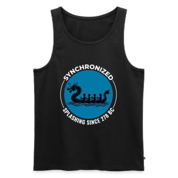 Synchronisiertes Paddeldesign - Männer Premium Bio Tank Top - Schwarz - Vorne - AI Model Male 178 light (178cm)