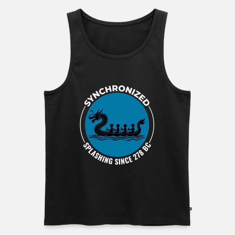Synchronisiertes Paddeldesign - Männer Premium Bio Tank Top - Schwarz