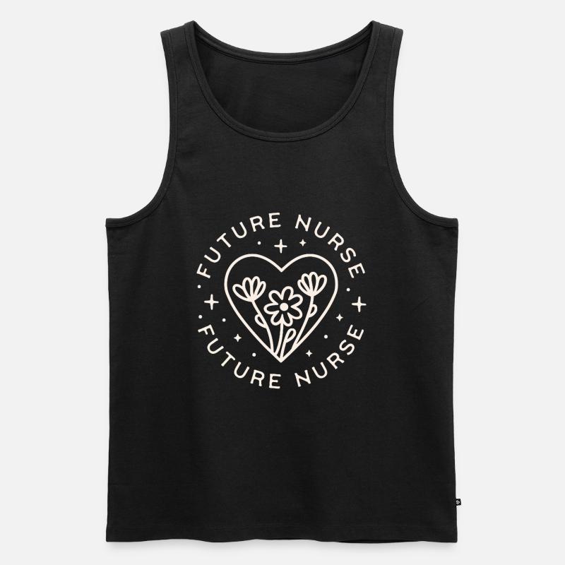 Zukünftige Krankenschwester Krankenpfleger Motivation Studentin - Männer Premium Bio Tank Top - Schwarz