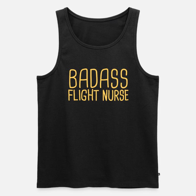 Flight Nurse Badass Luftrettung - Männer Premium Bio Tank Top - Schwarz
