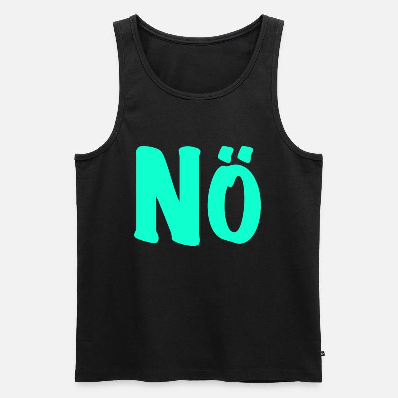 NÖ - null Bock - anti - dagegen - Männer Premium Bio Tank Top - Schwarz