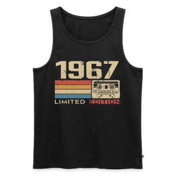 Legenden 1967 Jahrgang 1967 Jubiläum Jahrgang 1967 - Männer Premium Bio Tank Top - Schwarz - Vorne - AI Model Male 178 light (178cm)