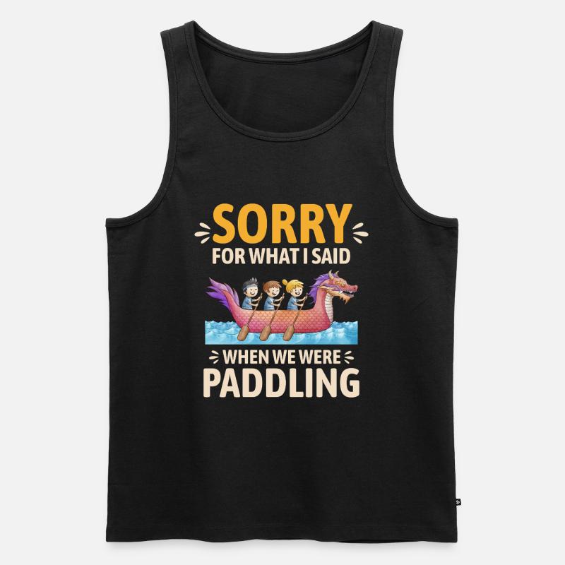 Synchronisiertes Paddelteam Drachenboot - Männer Premium Bio Tank Top - Schwarz