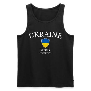 Originaire d’Ukraine, né en Ukraine - Débardeur bio Premium Homme - noir - Devant - Michal (187cm)