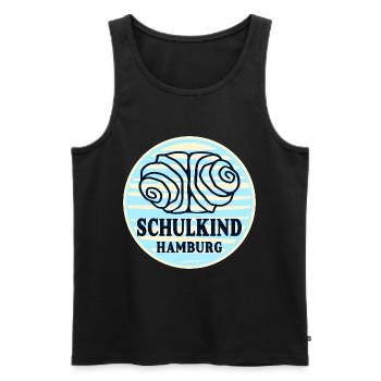 SCHULANFANG HAMBURG FRANZBRÖTCHEN - Männer Premium Bio Tank Top - Schwarz - Vorne - Michal (187cm)