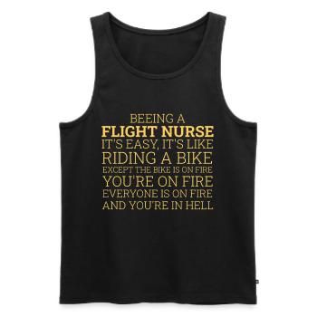 Flight Nurse Riding A Bike Luftrettung - Männer Premium Bio Tank Top - Schwarz - Vorne - AI Model Male 178 light (178cm)