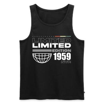 Geboren im 1959 Geburtstag 1959 - 66 Jahre Retro - Männer Premium Bio Tank Top - Schwarz - Vorne - Michal (187cm)
