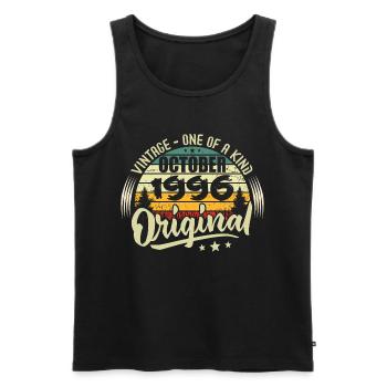 October 1996 Birthday Gift - Men's Premium Organic Tank Top - black - Front - Michal (187cm)