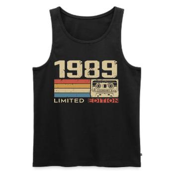 Legends 1989 Vintage 1989 Jubilee 1989 vintage - Men's Premium Organic Tank Top - black - Front - Michal (187cm)