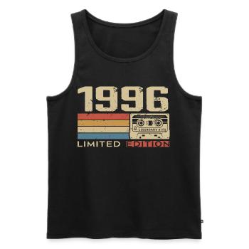 Legenden 1996 Jahrgang 1996 Jubiläum Jahrgang 1996 - Männer Premium Bio Tank Top - Schwarz - Vorne - AI Model Male 178 light (178cm)