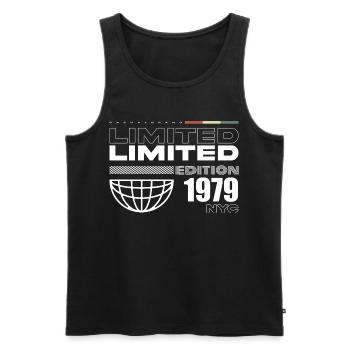1979 Birthday Gift - Vintage 1979, 46th Birth - Men's Premium Organic Tank Top - black - Front - Michal (187cm)