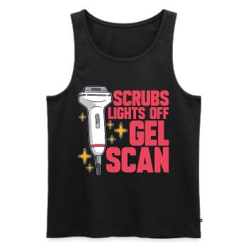 Sonographer Scrubs Lights Off Gel Scan Ultrasound - Männer Premium Bio Tank Top - Schwarz - Vorne - AI Model Male 178 light (178cm)