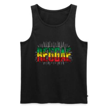 Conception de symboles reggae - Débardeur bio Premium Homme - noir - Devant - Michal (187cm)