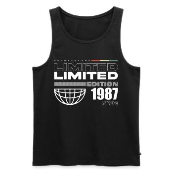 1987 Birthday Gift - Vintage 1987, 38th Birth - Men's Premium Organic Tank Top - black - Front - Michal (187cm)