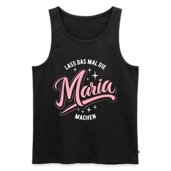 Lass das mal die Maria machen - Namenstag - Männer Premium Bio Tank Top - Schwarz - Vorne - Michal (187cm)