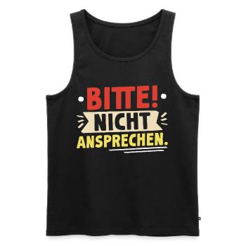 Malle DO NOT TALK Mallorca Party Funny - Men's Premium Organic Tank Top - black - Front - AI Model Male 178 light (178cm)