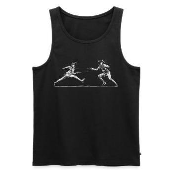 fencing - Men's Premium Organic Tank Top - black - Front - AI Model Male 178 light (178cm)