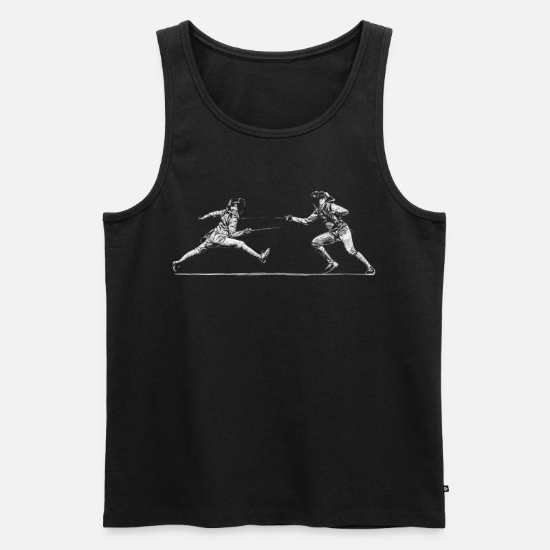Fechten - Männer Premium Bio Tank Top - Schwarz