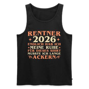 Kollege Abschied Rente 2026 - Rentner - Männer Premium Bio Tank Top - Schwarz - Vorne - Michal (187cm)