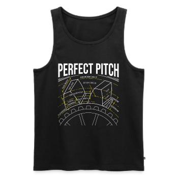 Gear Teeth Anatomy – Perfect Pitch Edition - Men's Premium Organic Tank Top - black - Front - AI Model Male 178 light (178cm)