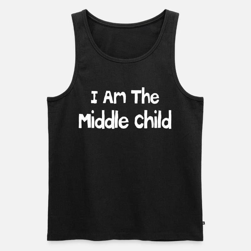 Ich bin das mittlere Kind - Männer Premium Bio Tank Top - Schwarz