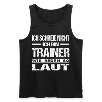 Trainer Geschenk Coach Mannschaft Team - Männer Premium Bio Tank Top - Schwarz - Vorne - Michal (187cm)