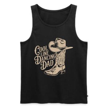 Western Cowboy Motiv Design - Männer Premium Bio Tank Top - Schwarz - Vorne - AI Model Male 178 light (178cm)