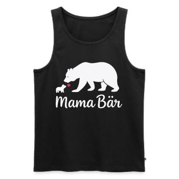 Future Maman MAMA BEAR Rétro Drôle - Débardeur bio Premium Homme - noir - Devant - AI Model Male 178 light (178cm)