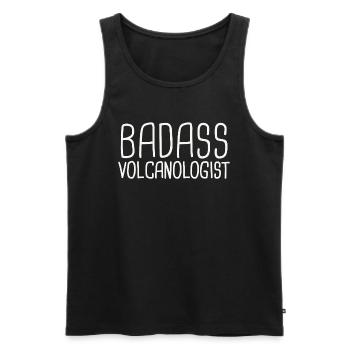 Volcanologist Badass Volcanology - Men's Premium Organic Tank Top - black - Front - Michal (187cm)