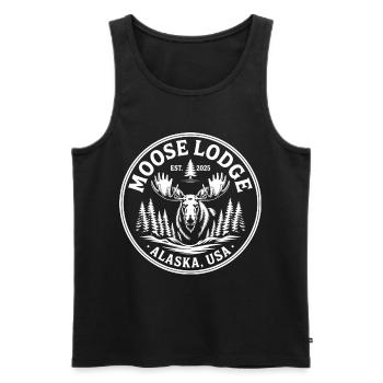 Alaska Moose Lodge Emblem - Men's Premium Organic Tank Top - black - Front - AI Model Male 178 light (178cm)