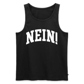 No - Men's Premium Organic Tank Top - black - Front - AI Model Male 178 light (178cm)