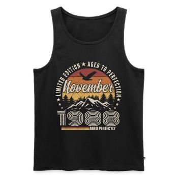 Legenden November 1988 Jahrgang November 1988 - Männer Premium Bio Tank Top - Schwarz - Vorne - Michal (187cm)