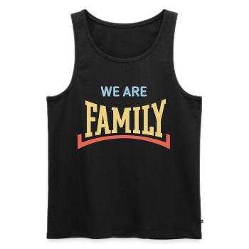 We Are Family (Familie / Eltern / Konkav / 3C) - Männer Premium Bio Tank Top - Schwarz - Vorne - AI Model Male 178 light (178cm)