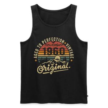 november 1960 birthday november 1960 - Men's Premium Organic Tank Top - black - Front - Michal (187cm)