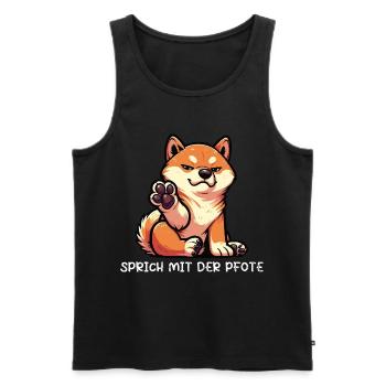 Parlez au propriétaire de Paw Shiba Inu Shiba - Débardeur bio Premium Homme - noir - Devant - Michal (187cm)