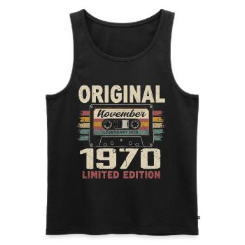 November 1970 Geschenk November 1970 - Männer Premium Bio Tank Top - Schwarz - Vorne - Michal (187cm)