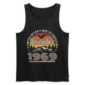 Legends November 1969 Vintage November 1969 - Men's Premium Organic Tank Top - black - Front - Michal (187cm)