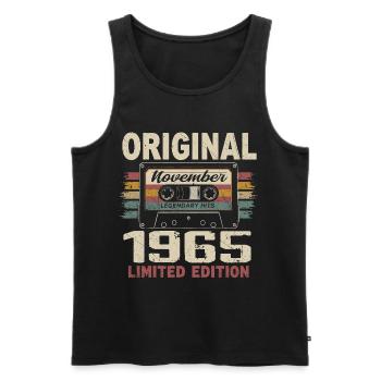 November 1965 Gift November 1965 - Men's Premium Organic Tank Top - black - Front - Michal (187cm)