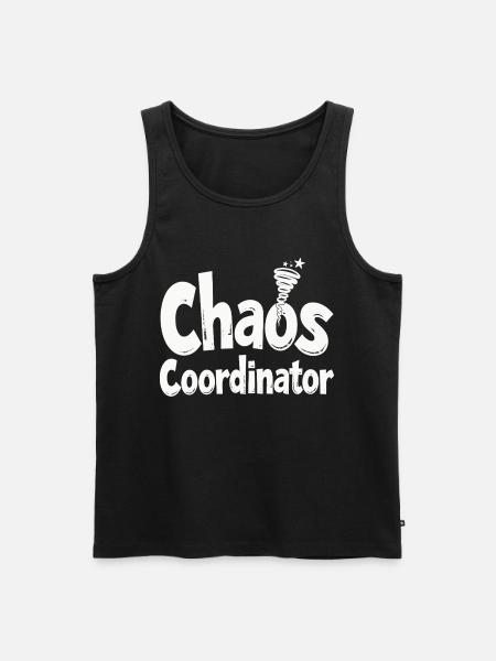 Chaos Coordinator - Lustiger Spruch - Männer Premium Bio Tank Top - Schwarz