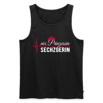 Nix Princess - Sechzgerin - Cadeau ECG Pulse - Débardeur bio Premium Homme - noir - Devant - Michal (187cm)
