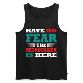 Have no Fear the Retrogamer is here Outfit - Men's Premium Organic Tank Top - black - Front - AI Model Male 178 light (178cm)