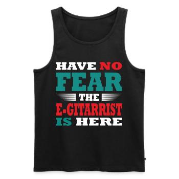Have no Fear the E-Gitarrist is here Outfit - Men's Premium Organic Tank Top - black - Front - AI Model Male 178 light (178cm)