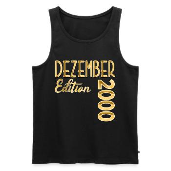 26. GEBURTSTAG 2000 DEZEMBER - Männer Premium Bio Tank Top - Schwarz - Vorne - AI Model Male 178 light (178cm)