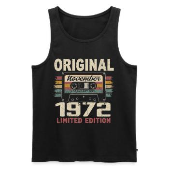 November 1972 Geschenk November 1972 - Männer Premium Bio Tank Top - Schwarz - Vorne - Michal (187cm)