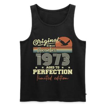 November 1973 Anniversary 1973 November 1973 - Men's Premium Organic Tank Top - black - Front - Michal (187cm)
