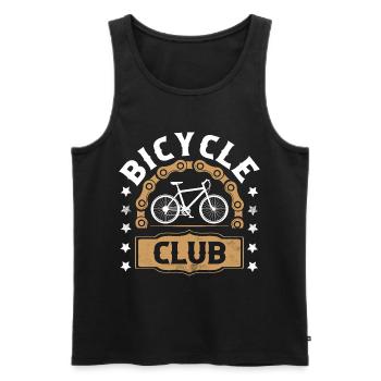 Cyclist Mountain Bike Bicycle - Men's Premium Organic Tank Top - black - Front - Michal (187cm)
