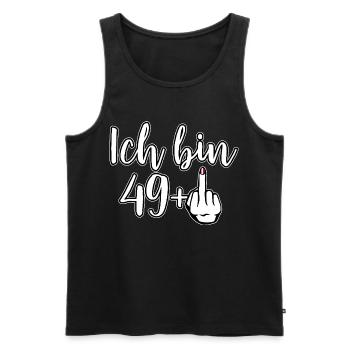 J’ai 49+ Majeur - Anniversaire - Débardeur bio Premium Homme - noir - Devant - AI Model Male 178 light (178cm)
