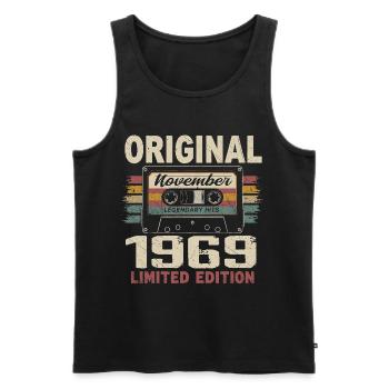 November 1969 Gift November 1969 - Men's Premium Organic Tank Top - black - Front - Michal (187cm)